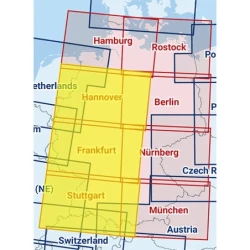 Hanover / Frankfurt / Stuttgart - Composite ICAO chart 2025 with foil