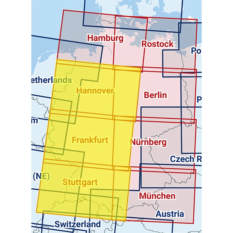 Hanover / Frankfurt / Stuttgart - Composite ICAO chart 2025 with foil