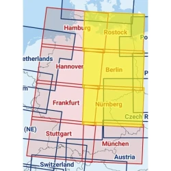 Rostock / Berlin / Nuremberg - Composite ICAO chart 2025 with foil