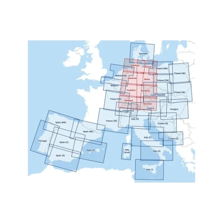 Rostock / Berlin / Nuremberg - Composite ICAO chart 2025 with foil