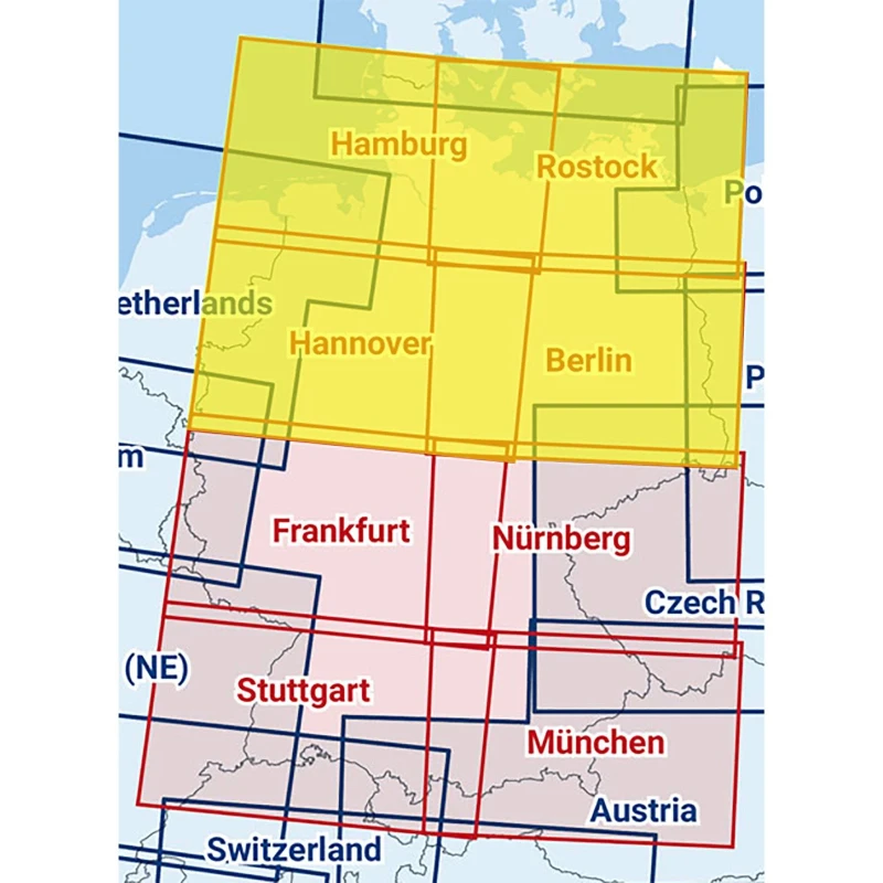 Hamburg / Hanover / Rostock / Berlin - Composite ICAO chart 2025 with foil