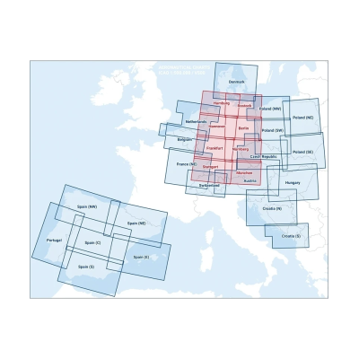 Österreich V500 VFR-Segelflugkarte - Papier ohne Folie, gefaltet, 2025