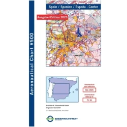 Spain Central V500 VFR Chart - paper, folded