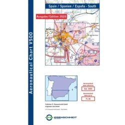 Spain South V500 VFR Chart - paper, folded