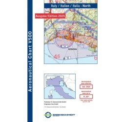 Italy North V500 VFR Chart - paper, folded