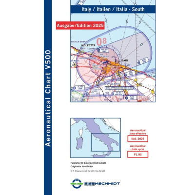 Italien Süd V500 VFR-Karte - Papier, gefaltet, 2025