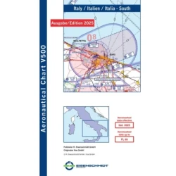 Italy South V500 VFR Chart - paper, folded