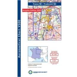 France Northeast V500 VFR Chart - paper, folded