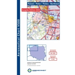Poland Northwest V500 VFR Chart - paper, folded