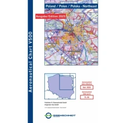 Poland Northeast V500 VFR Chart - paper, folded