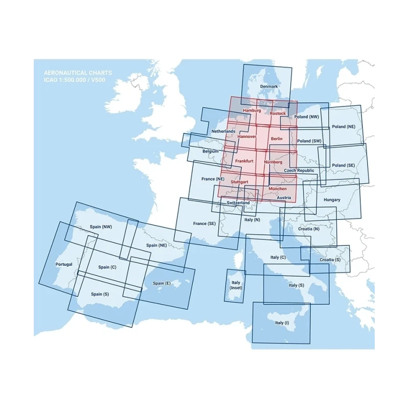 Poland Northeast V500 VFR Chart - paper, folded