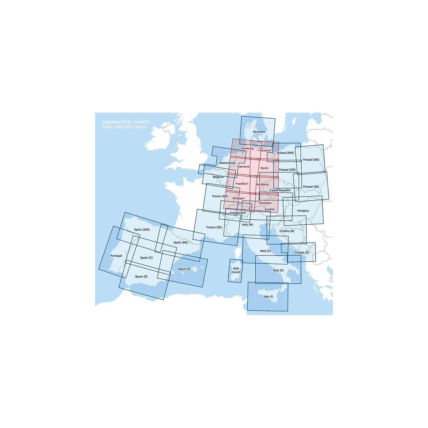 Poland Northeast V500 VFR Chart - paper, folded