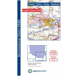 Poland Southeast V500 VFR Chart - paper, folded