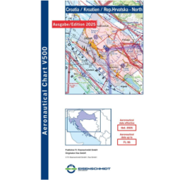 Croatia North V500 VFR Chart - paper, folded