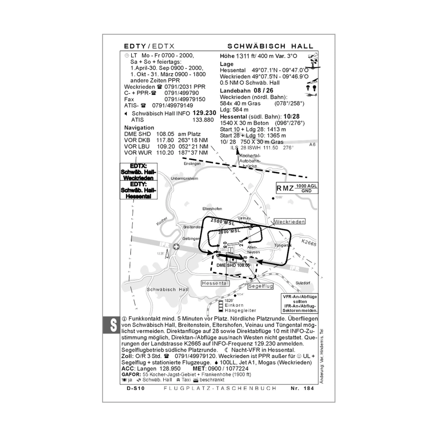 Airfield Ring Binder Germany - incl. one revision per year, 13x18 cm