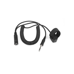 Portable PTT (Push-to-talk) button with PJ jack plug and socket