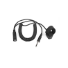 Portable PTT (Push-to-talk) button with PJ jack plug and socket