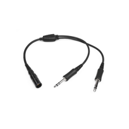 Headset Adapter - 6-Pin LEMO (w) to PJ Male (GA, m)