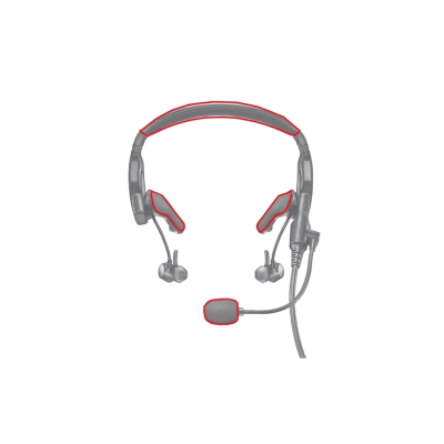 Comount Deluxe-Set für Bose ProFlight / ProFlight Series 2 Aviation Headsets - Kopfpolster, Seitenpolster, Windschutz