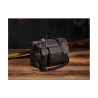 Lightspeed Gann - Aviator leather bag, dark brown