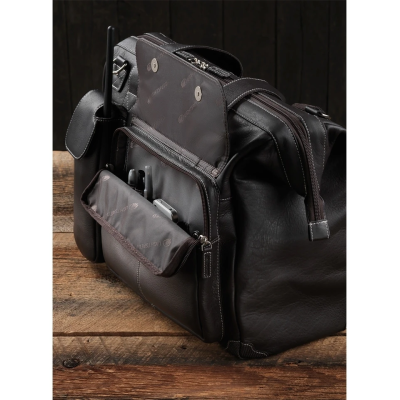 Lightspeed Gann - Pilotenledertasche, dunkelbraun