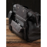 Lightspeed Gann - Aviator leather bag, dark brown