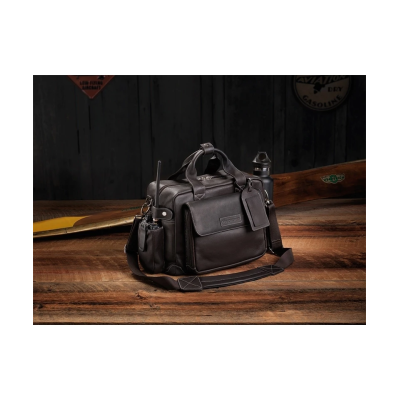 Lightspeed Markham - Pilotenledertasche, dunkelbraun