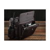 Lightspeed Markham - Aviator Leather Bag, Dark Brown