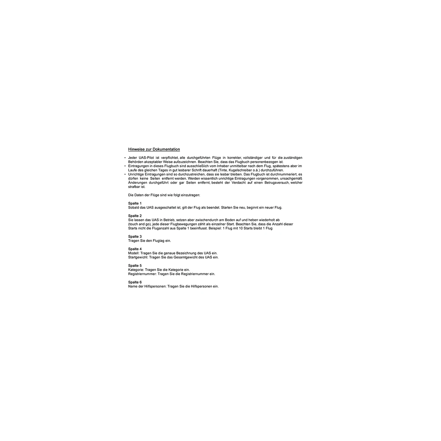 Drohnen-Flugbuch - Flugbuch für die unbemannte Luftfahrt