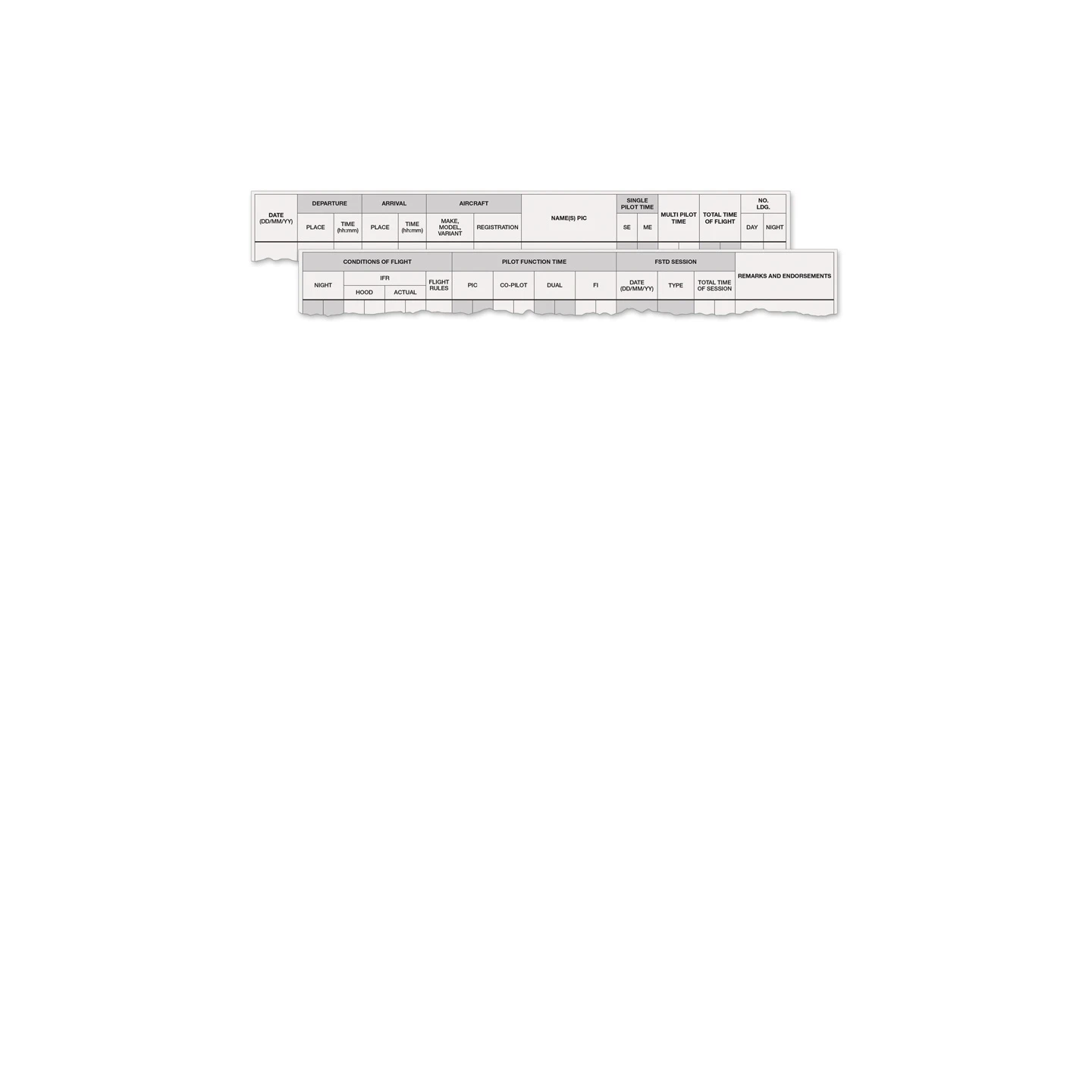 ASA Standard EASA FCL-Compliant Pilot Log - Hardco