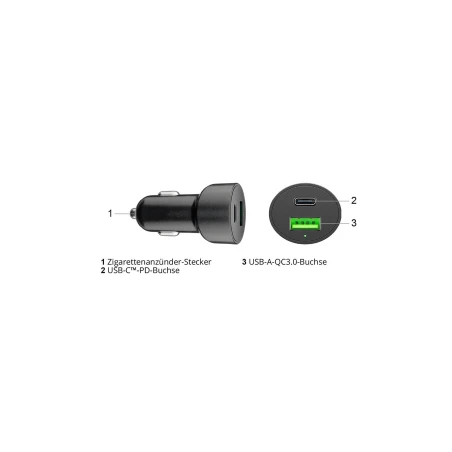Dual USB charger A/C cigarette lighter socket