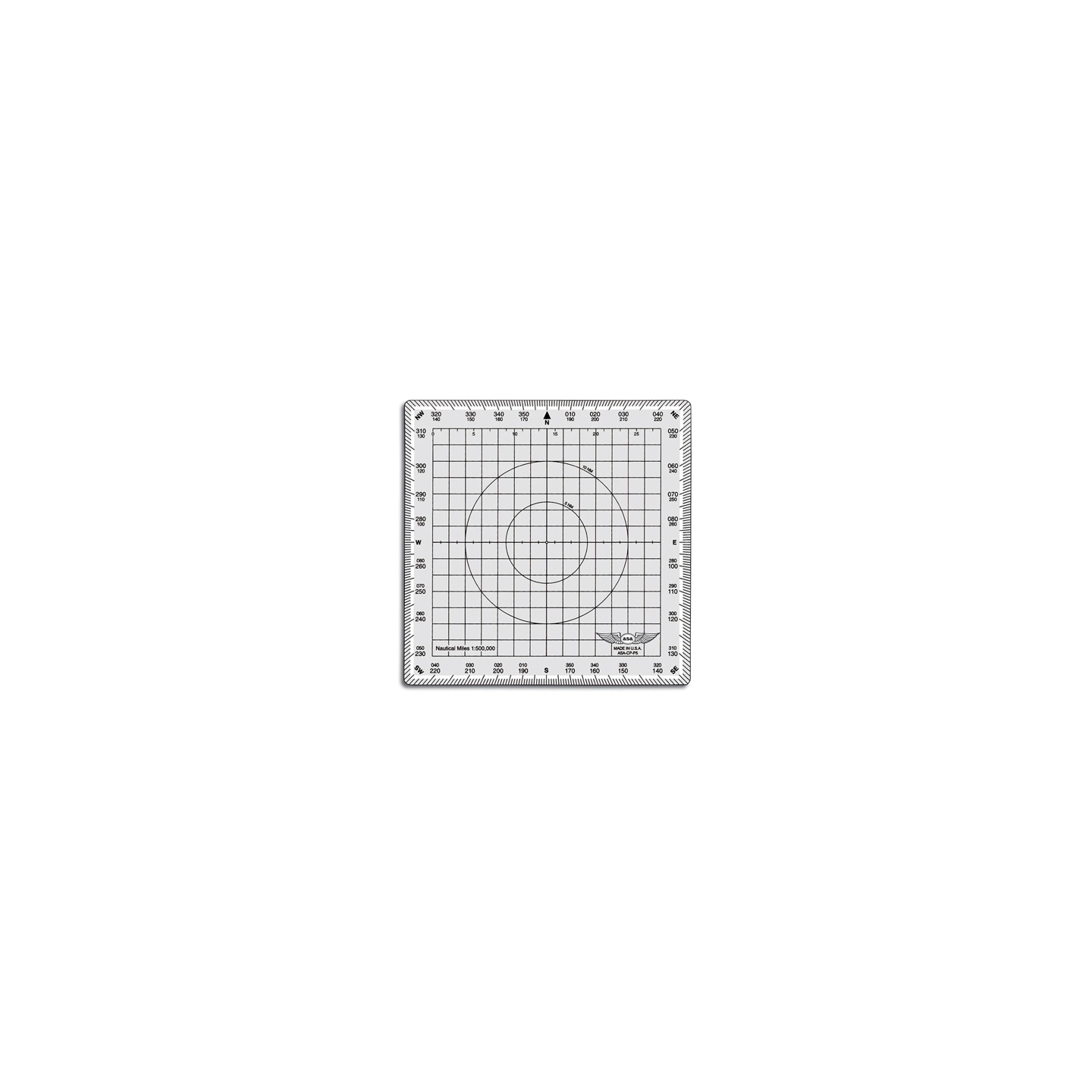 Square Protractor - 1:500,000, 5 Inches