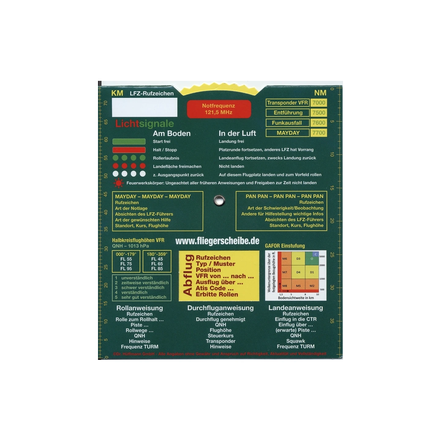 Aviation Disc for Pilots - German/English