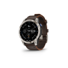 Garmin D2 Mach 1 Aviator Smartwatch - Leather Strap (brown), 47 mm AMOLED touchscreen display