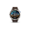 Garmin D2 Mach 1 Aviator Smartwatch - Leather Strap (brown), 47 mm AMOLED touchscreen display