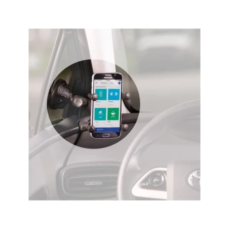 RAM Mounts Verbundstoff Saugfuss-Halterung mit X-Grip Halteklammer für Smartphones bis 82,6 mm Breite - B-Kugel (1 Zoll)