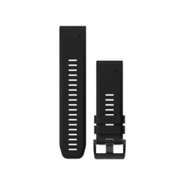 Garmin QuickFit 22 Ersatzarmband für D2 Charlie Pilotenuhr - Silikon, schwarz/schwarz
