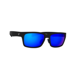 Flying Eyes Sunglasses Kingfisher - Matte Black Frame, Mirrored Sapphire Lenses