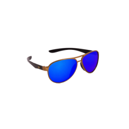 Flying Eyes Sunglasses Cooper Narrow (Kestrel) - Golden Front Frame, Mirrored Sapphire Lenses