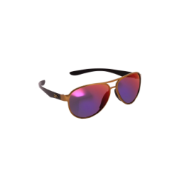 Kestrel Aviator Flying Eyes Sunglasses - Gold Frame with Black Temples, Sunset Lenses (Mirrored)