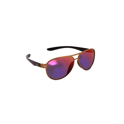 Flying Eyes Sonnenbrille Kestrel Aviator - Rahmen goldfarben mit schwarzen Bügeln, Linsen Sunset (verspiegelt)