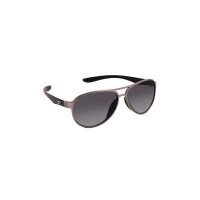 Flying Eyes Sonnenbrille Kestrel Aviator - Rahmen silberfarben mit schwarzen Bügeln, Linsen grau (Verlauf)