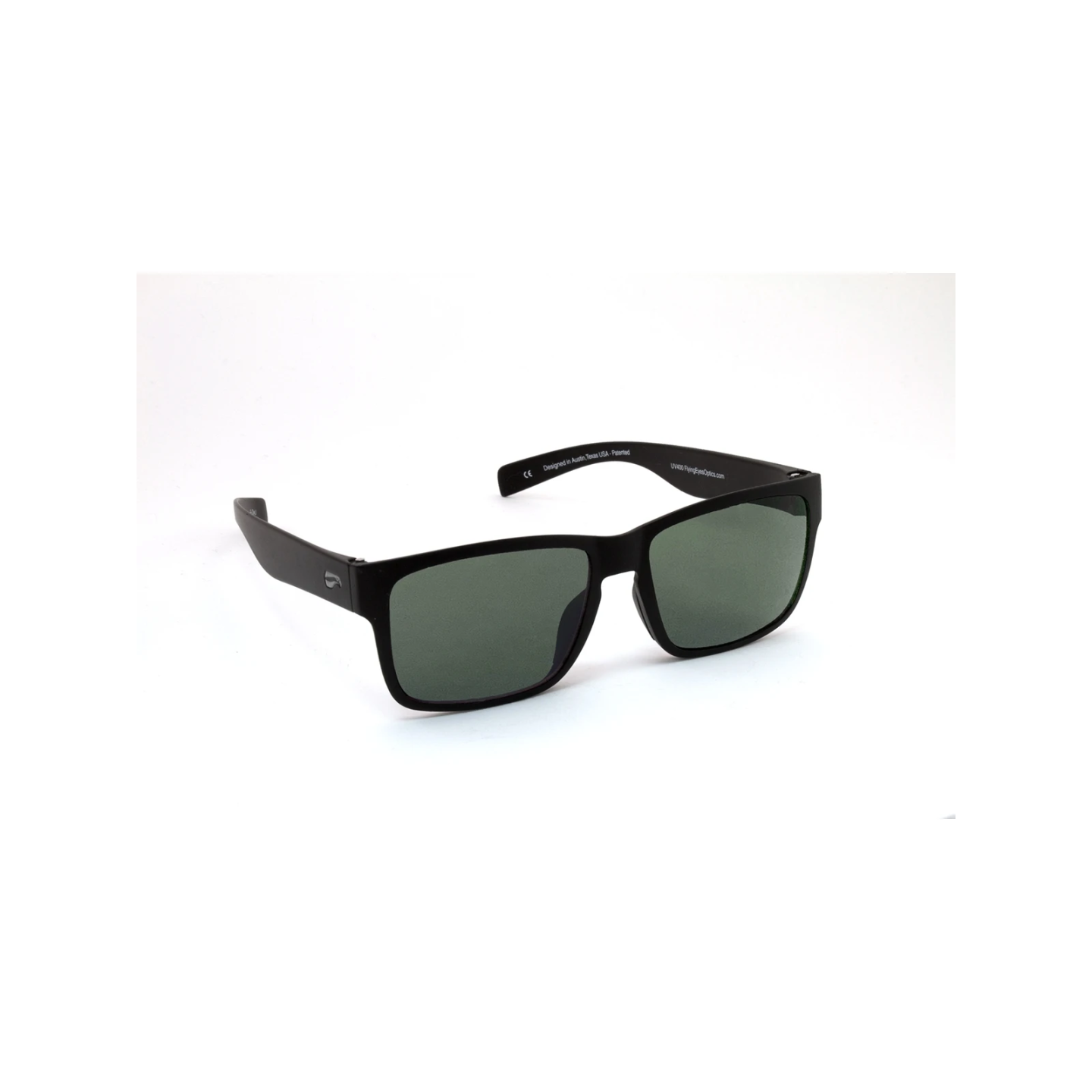 Flying Eyes Sunglasses Kingfisher Narrow (Osprey) - Matte Black Frame, G15 (Neutral Green) Lenses