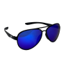 Flying Eyes Sunglasses Cooper Aviator Standard - Matte Black Frame, Mirrored Sapphire Lenses