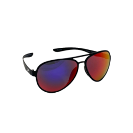 Flying Eyes Sunglasses Cooper Aviator Standard - Matte Black Frame, Mirrored Sunset Lenses
