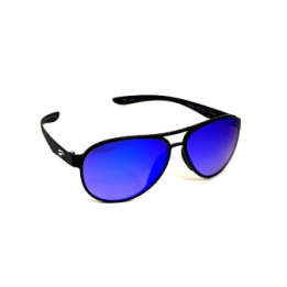 Flying Eyes Sunglasses Cooper Narrow (Kestrel) - Matte Black Frame, Gradient Mirrored Sapphire Lenses