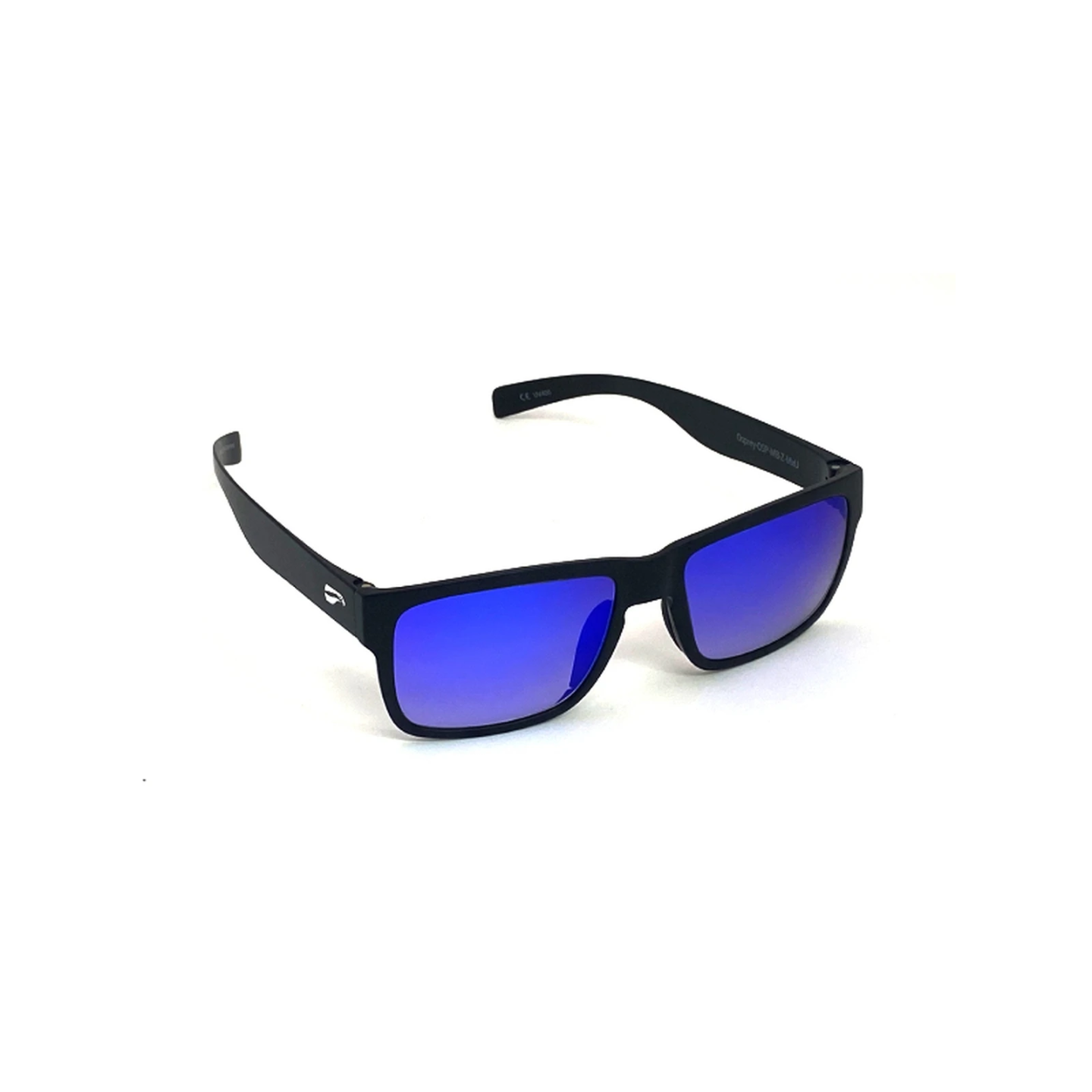Flying Eyes Sunglasses Kingfisher Narrow (Osprey) - Matte Black Frame, Gradient Mirrored Sapphire Lenses