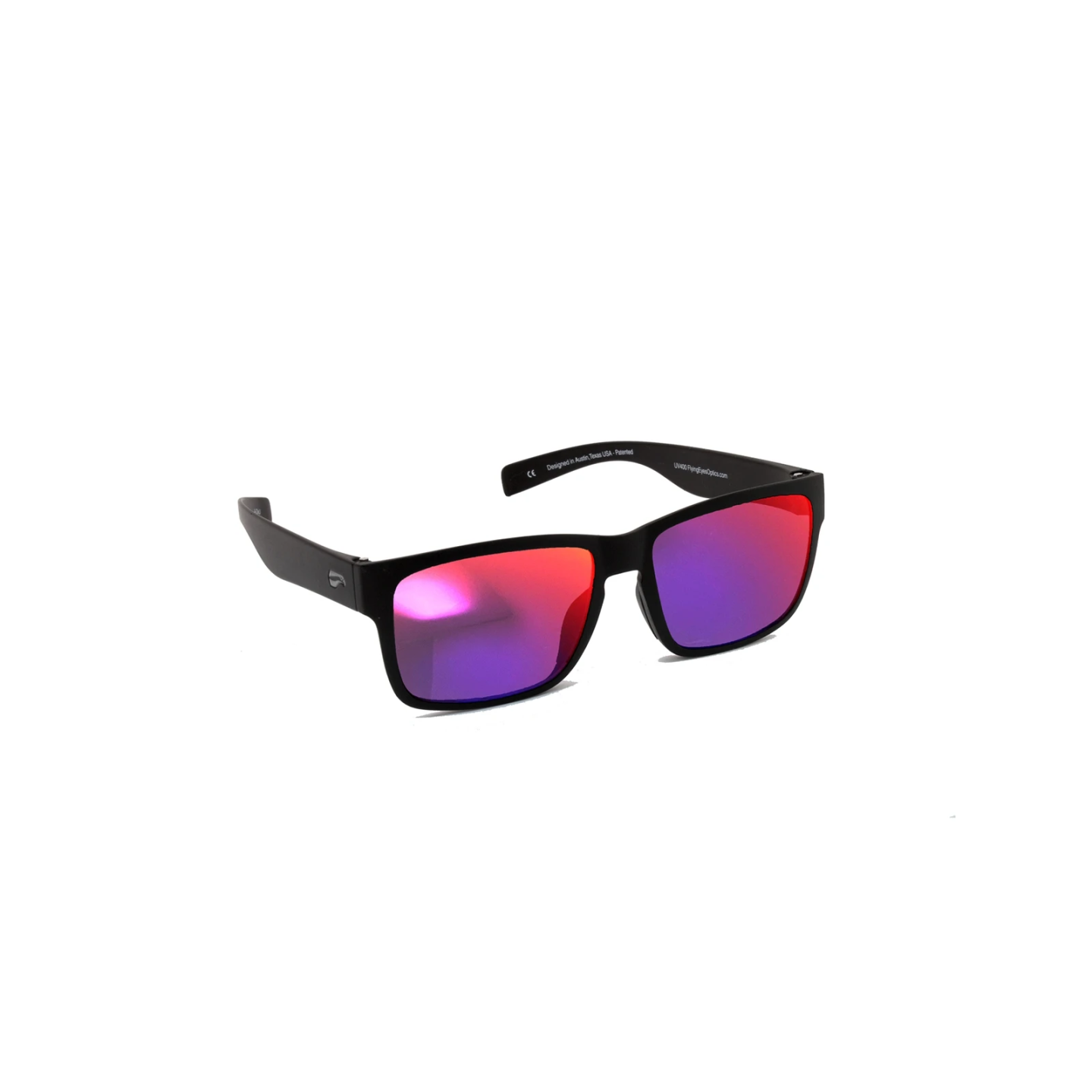 Flying Eyes Sunglasses Kingfisher - Matte Black Frame, Sunset Lenses (Mirrored)