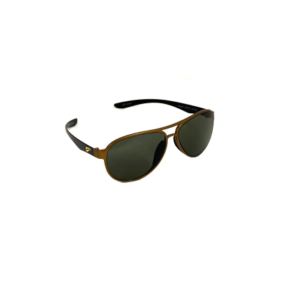 Flying Eyes Sonnenbrille Cooper Narrow (Kestrel) - Rahmen goldfarben mit schwarzen Bügeln, Linsen G15 (neutrales Grün)