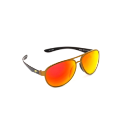 Flying Eyes Sunglasses Cooper Narrow (Kestrel) - Golden Front Frame, Mirrored Rose Lenses